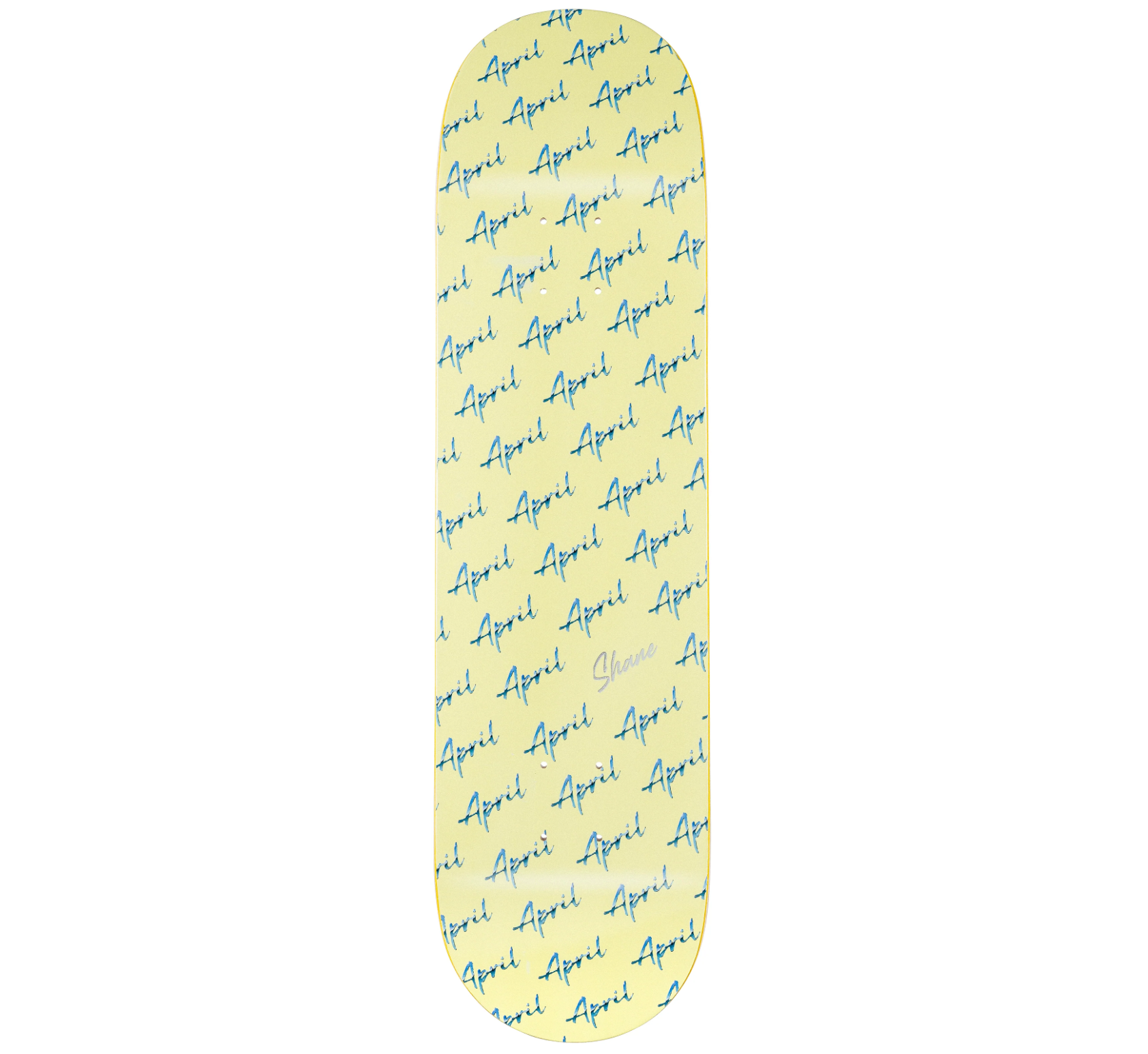 April Skateboards - Shane O'Neill Script Logo Yellow - 8.125"