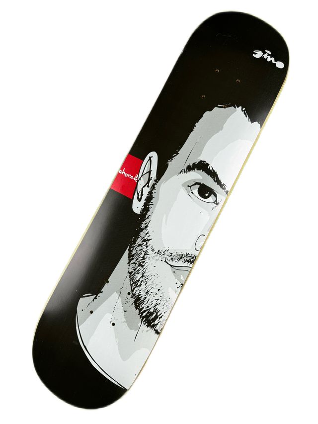 Chocolate Skateboards - Gino Iannucci "Split Portrait" Evan Hecox 7.5" (2004)