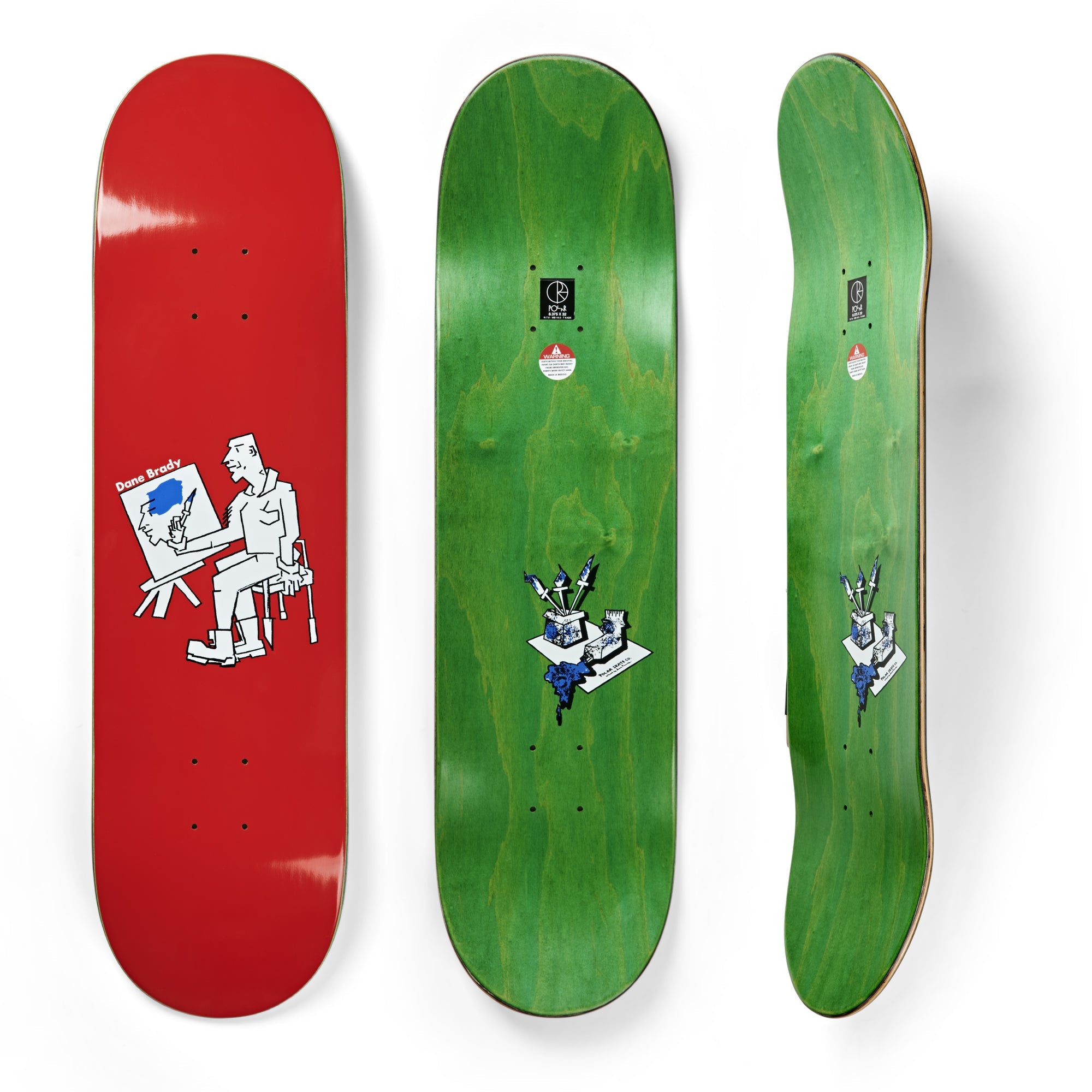 Polar Skate Co. - Dane Brady - Painter Red 8.375"