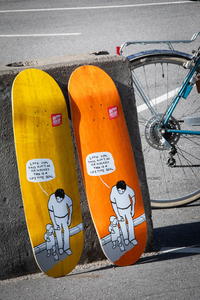 Happy Hour Skateboards - Father & Son 8.75" Football Shape