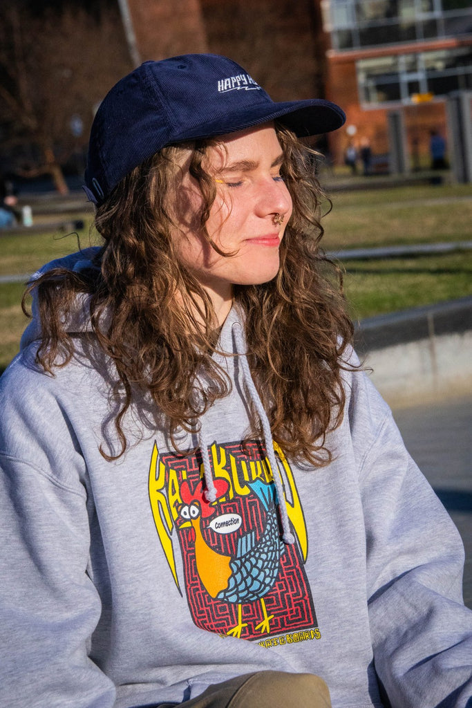 Happy Hour Skateboards - Fishrooster Hoodie Grey