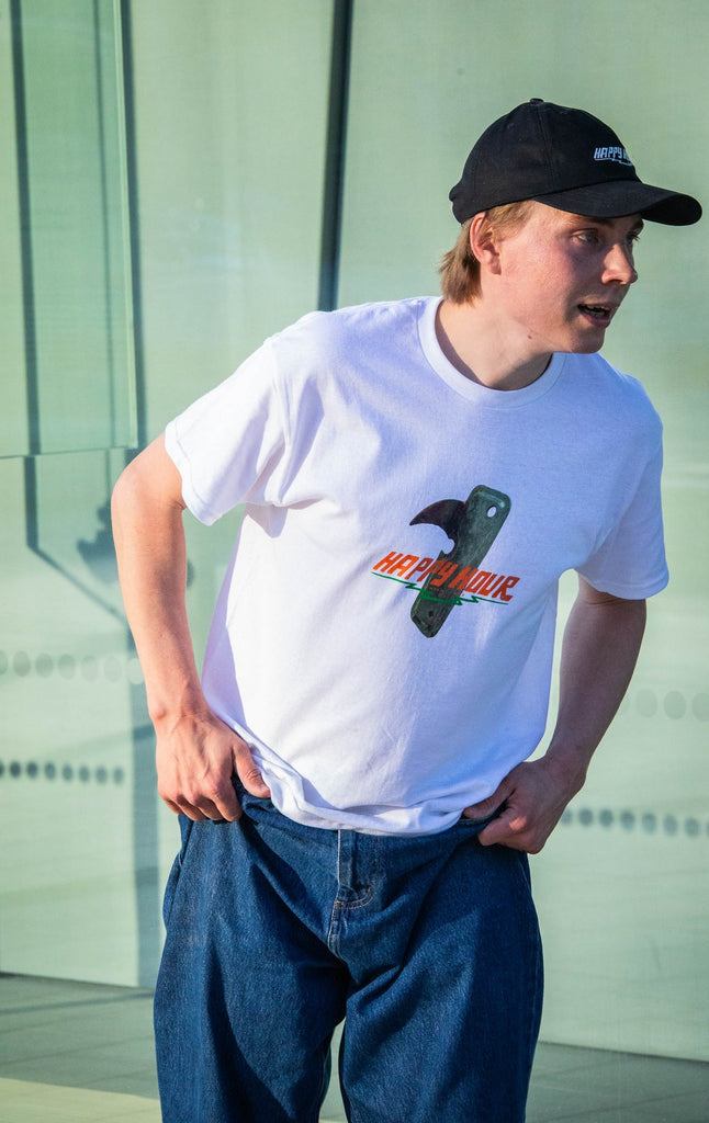 Happy Hour Skateboards - The Opener T-Shirt White