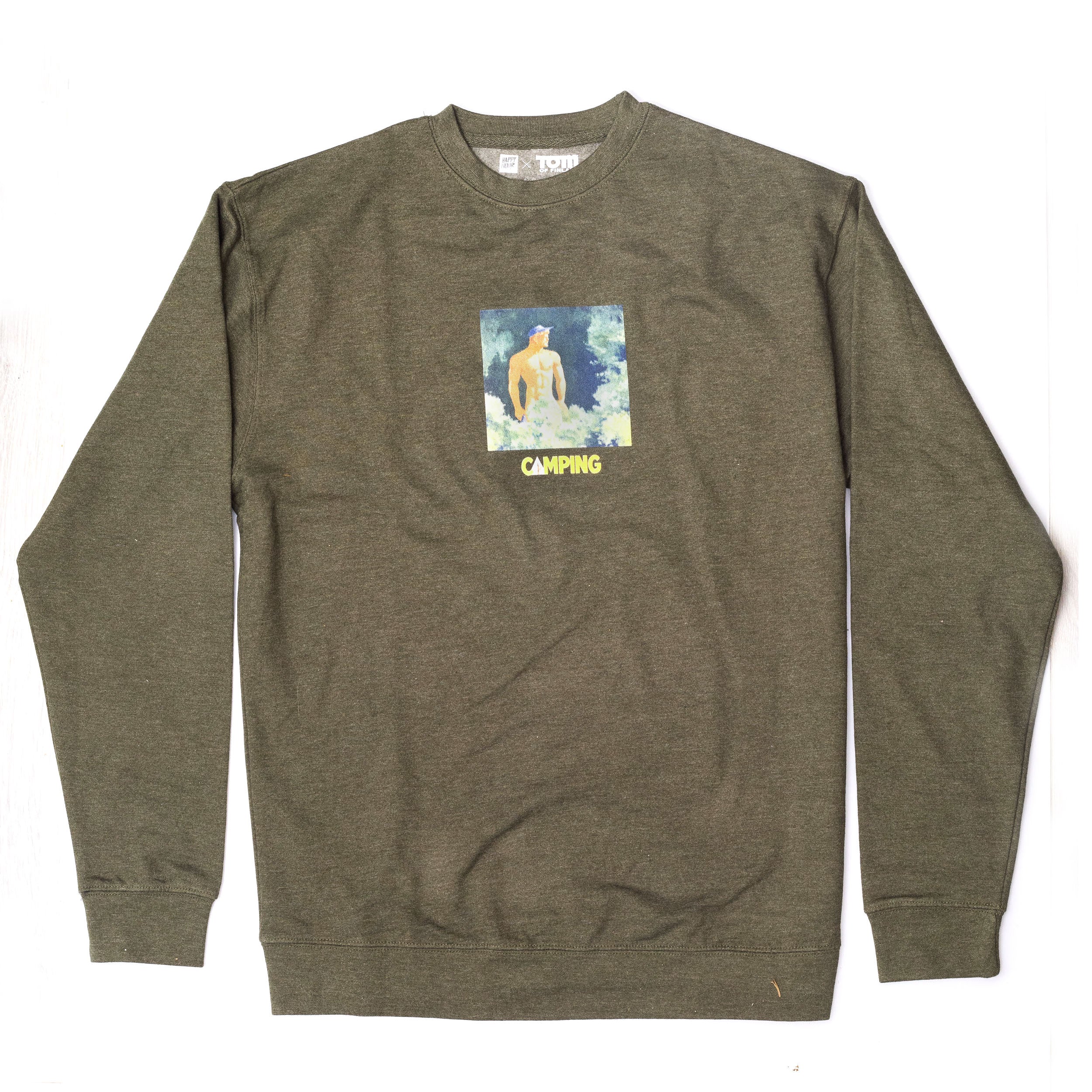 Happy Hour Skateboards x Tom of Finland - Camping Sweatshirt Heather Olive Green