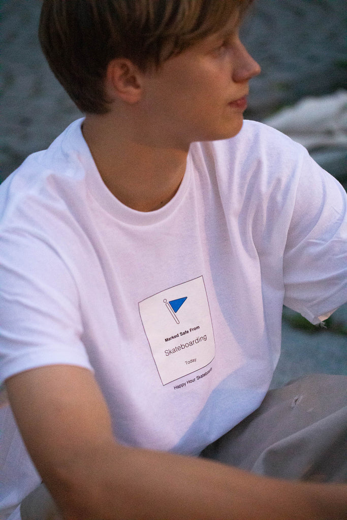 Happy Hour Skateboards - Marked Safe T-Shirt White