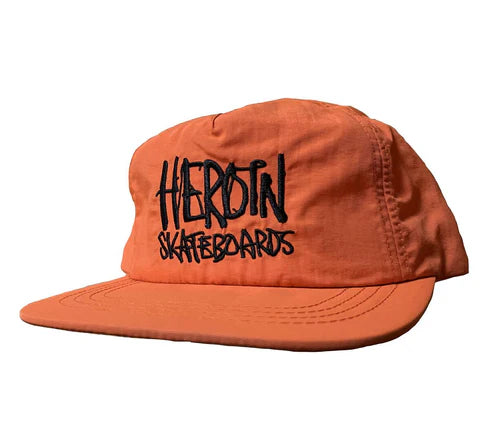 Heroin Skateboards - Script Nylon Snapback - Orange