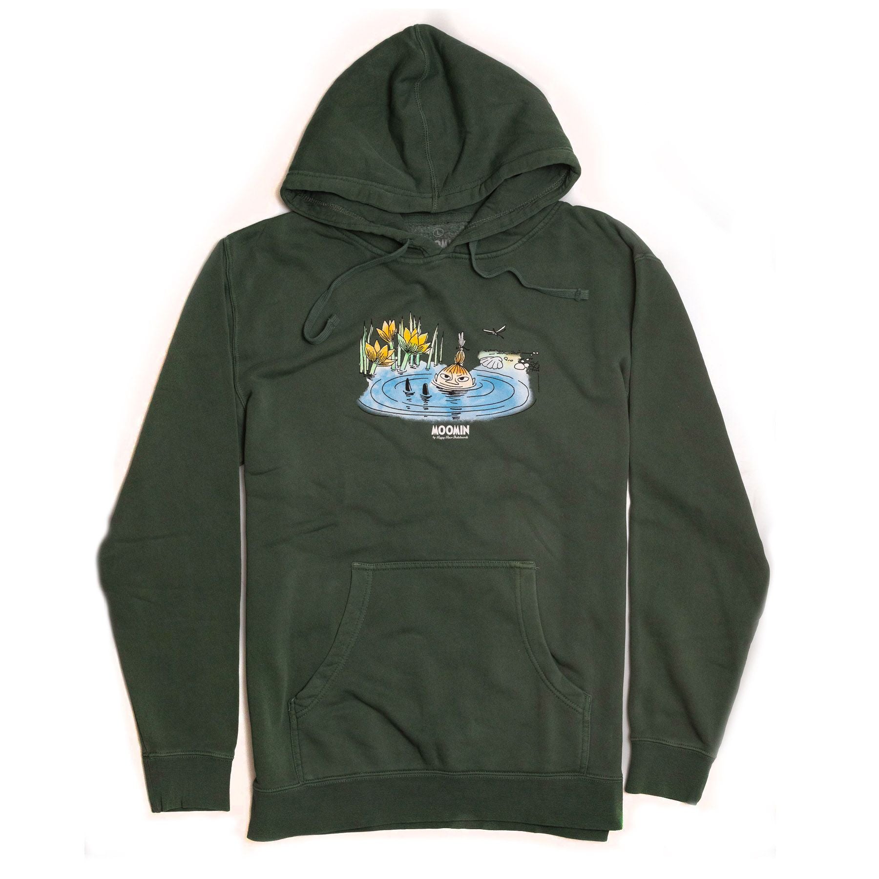 Happy Hour Skateboards x MOOMIN - Little My Hoodie Pigment Dyed Green