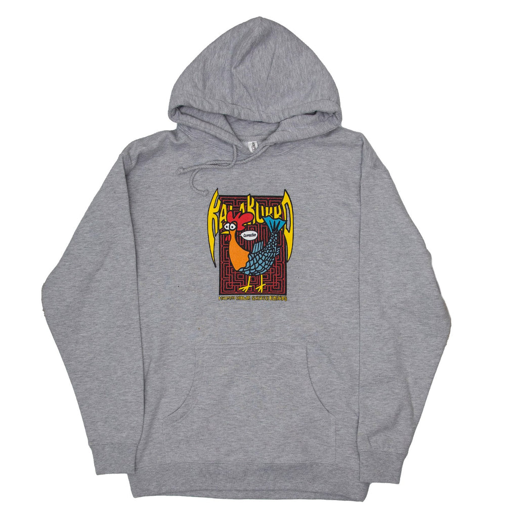 Happy Hour Skateboards - Fishrooster Hoodie Grey