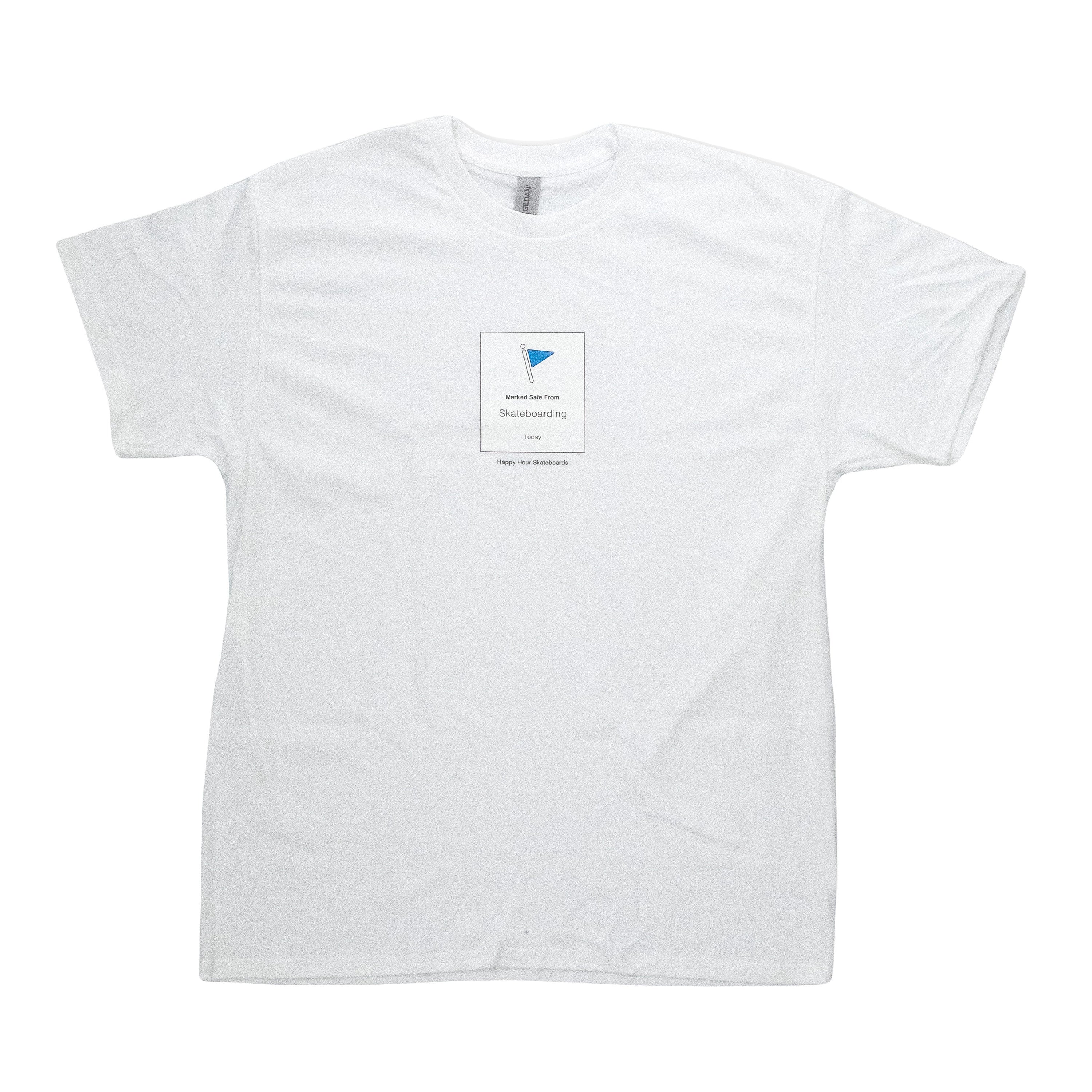 Happy Hour Skateboards - Marked Safe T-Shirt White