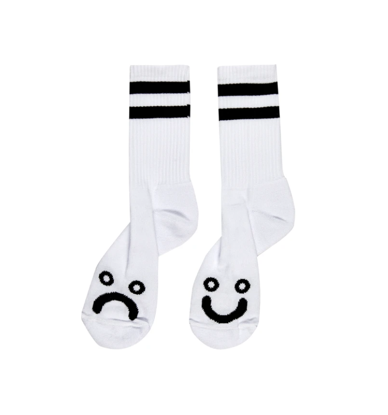 Polar Skate Co. - Happy Sad Socks - White