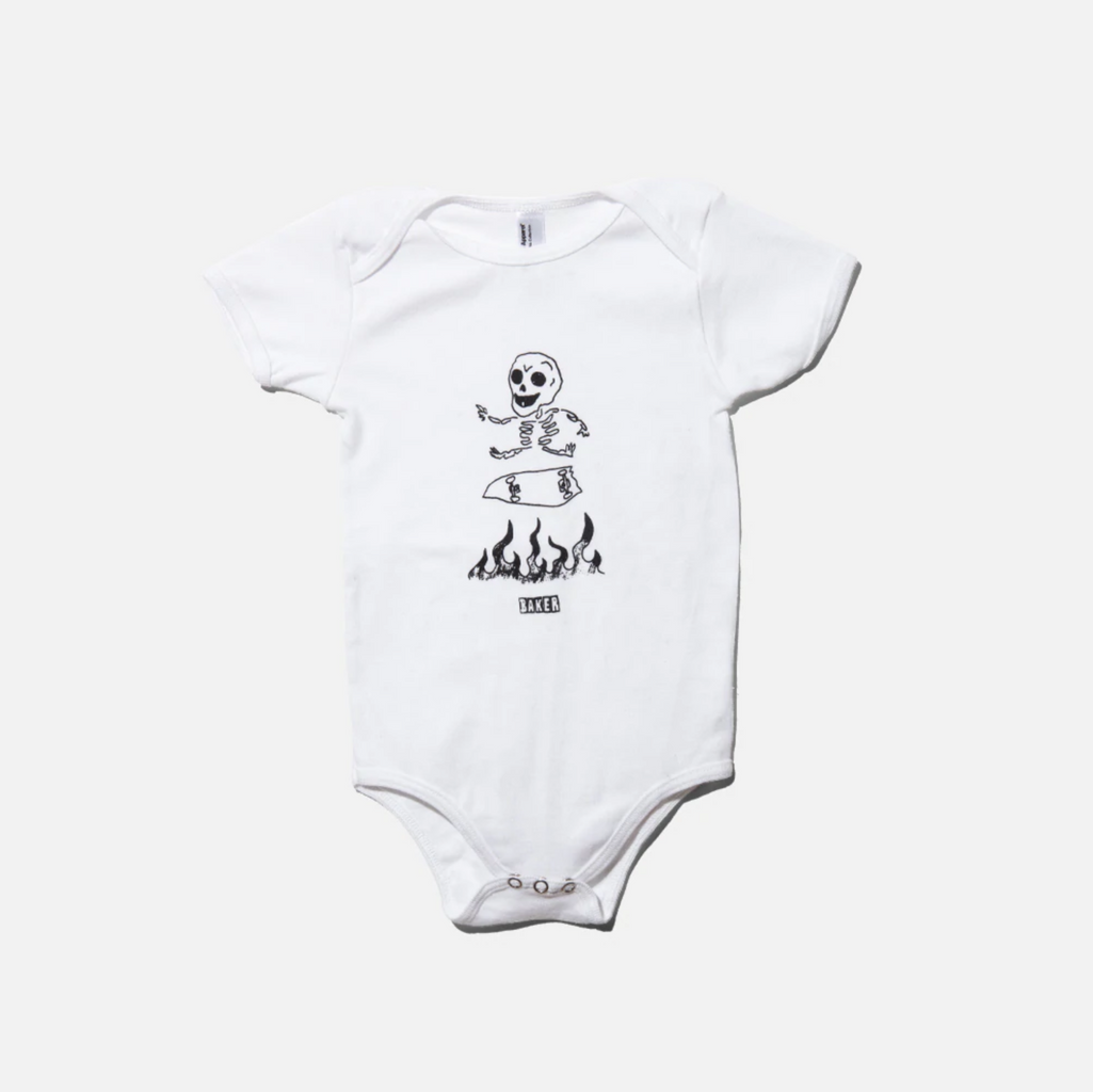 Baker Skateboards - Baby Mayhem Onesie 12/18 - White