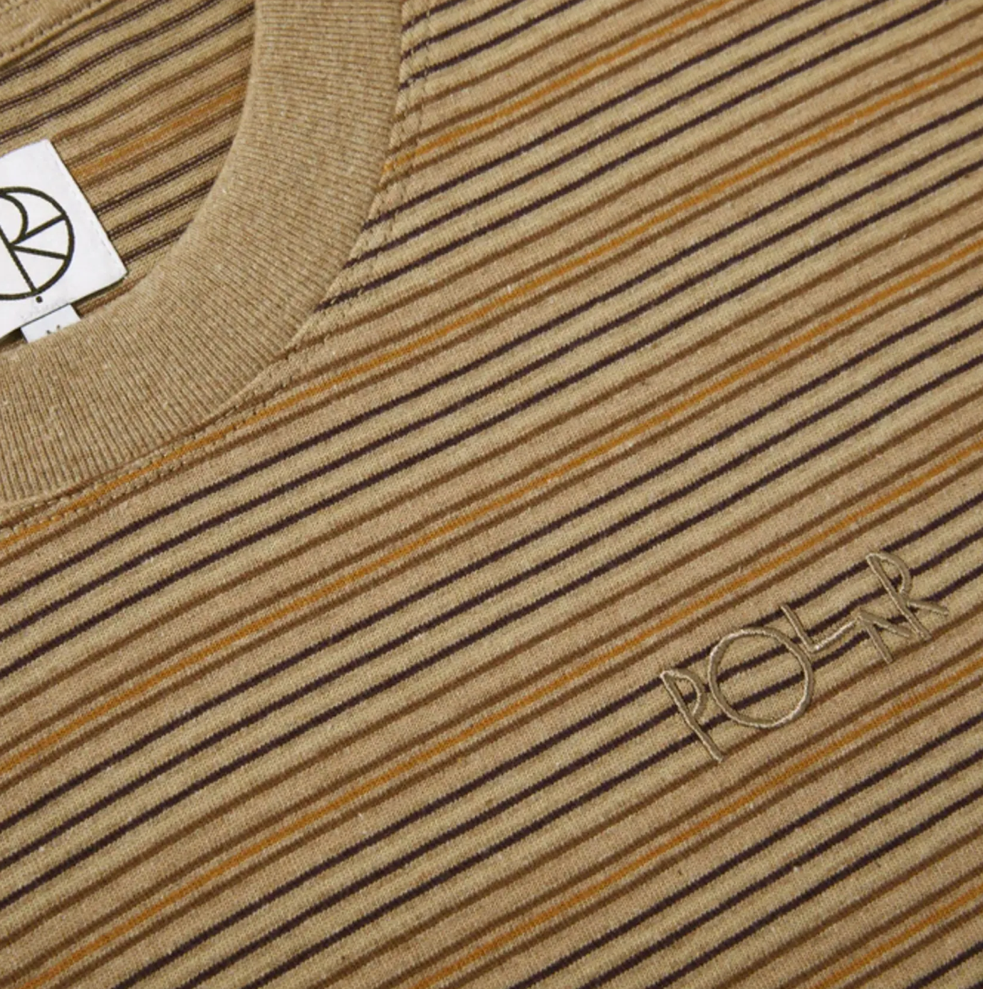 Polar Skate Co. - Stripe Surf Tee - Camel