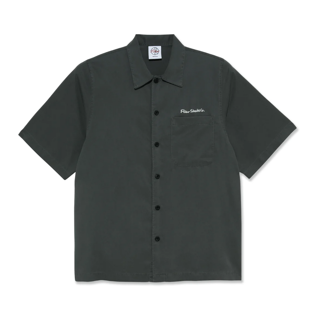 Polar Skate Co. - Diamond Face Bowling Shirt - Graphite/White