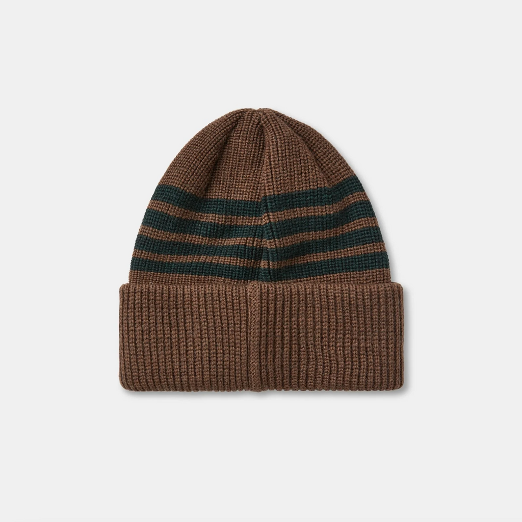 Polar Skate Co. - Stripe Merino Beanie Brass/Dark Green