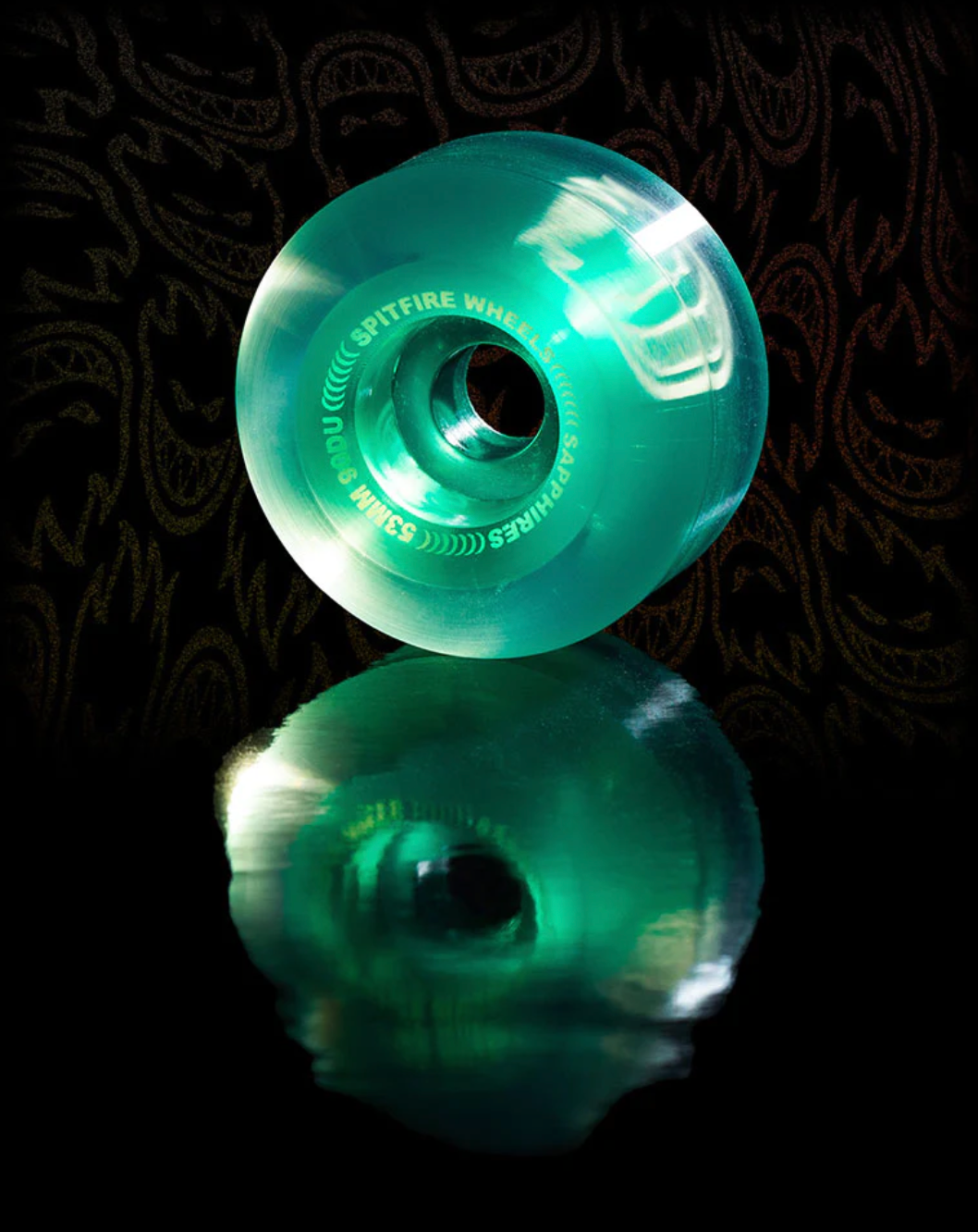 Spitfire Wheels - Sapphire 90A Clear/Green - 53mm