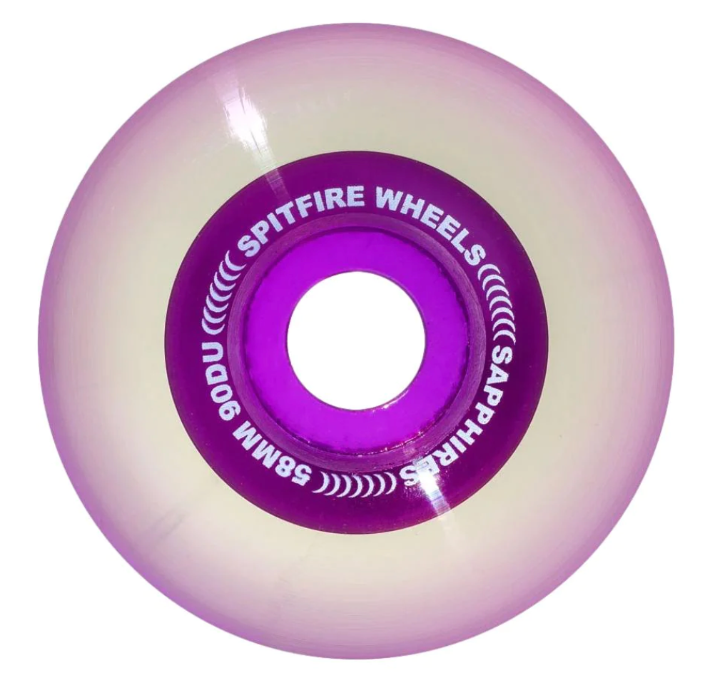 Spitfire Wheels - Sapphire 90A Clear/Purple - 58mm