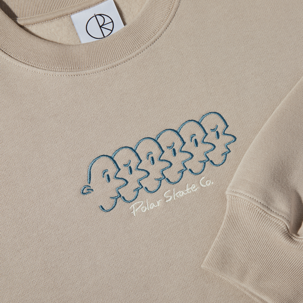 Polar Skate Co. - Faces Dave Crewneck - Taupe