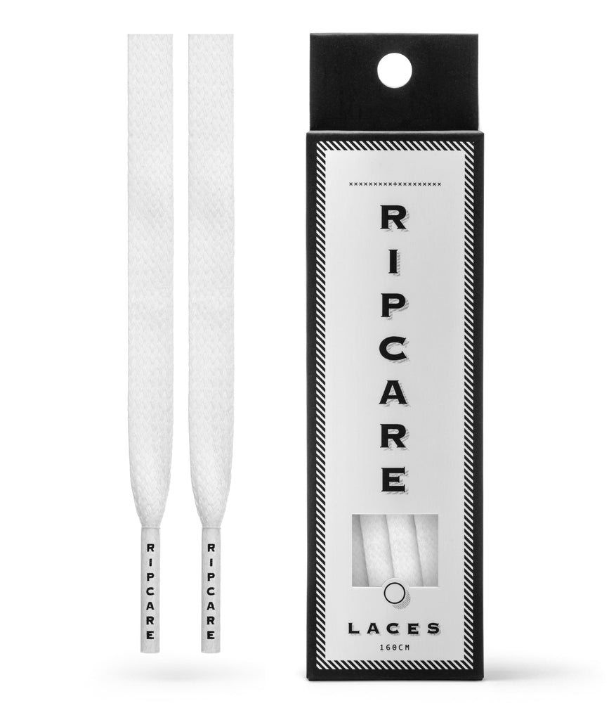 RIPCARE - Premium Shoelaces - White 130cm