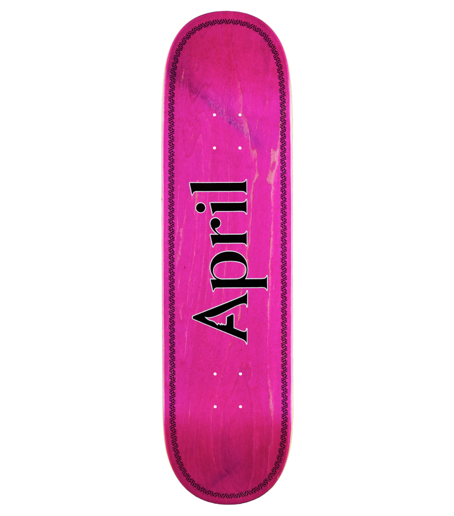 April Skateboards - OG Logo Black/Pink Helix - 8.25"