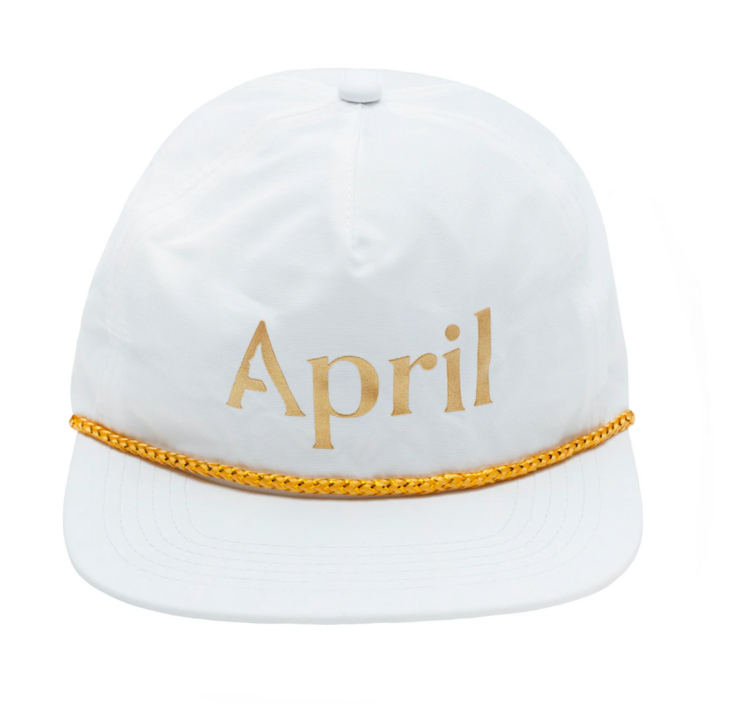 April Skateboards - Golden Logo Hat White