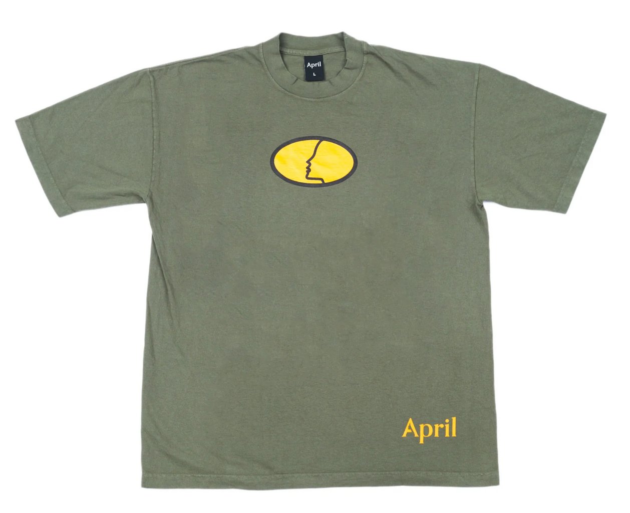 April Skateboards - The Face T-Shirt Army Green