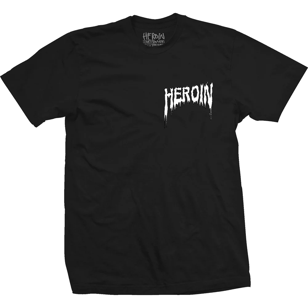 Heroin Skateboards - Ghost Train Tee - Black