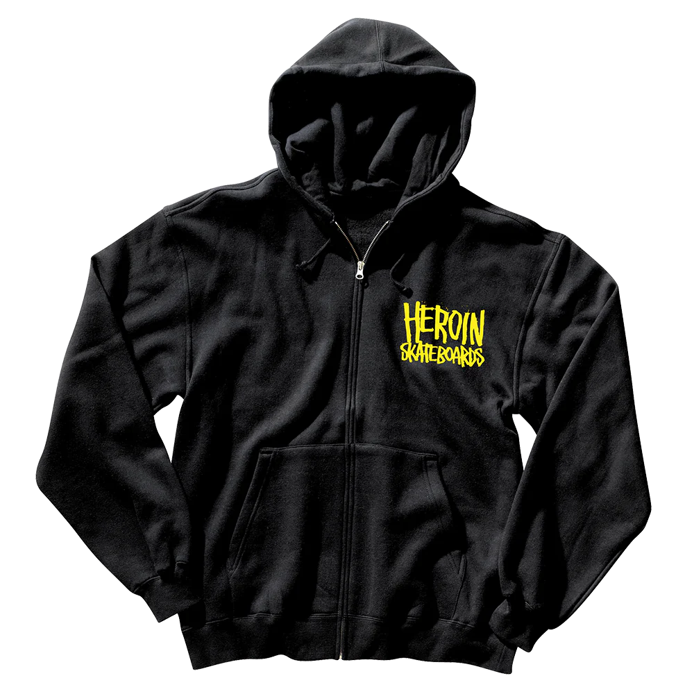 Heroin Skateboards - Teggxas Chain Zip-Hood - Black