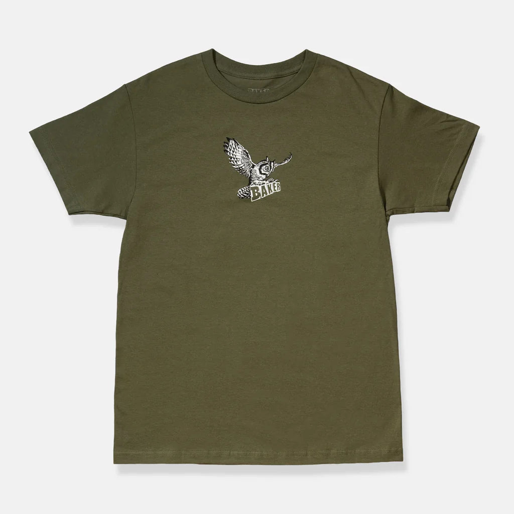 Baker Skateboards - Owl Tee - Military Green