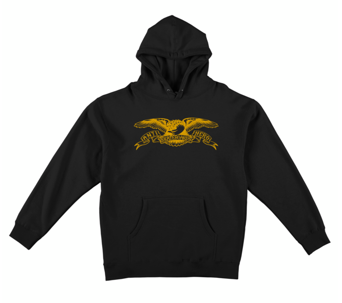 Antihero Skateboards - Basic Eagle Hoodie Black / Gold