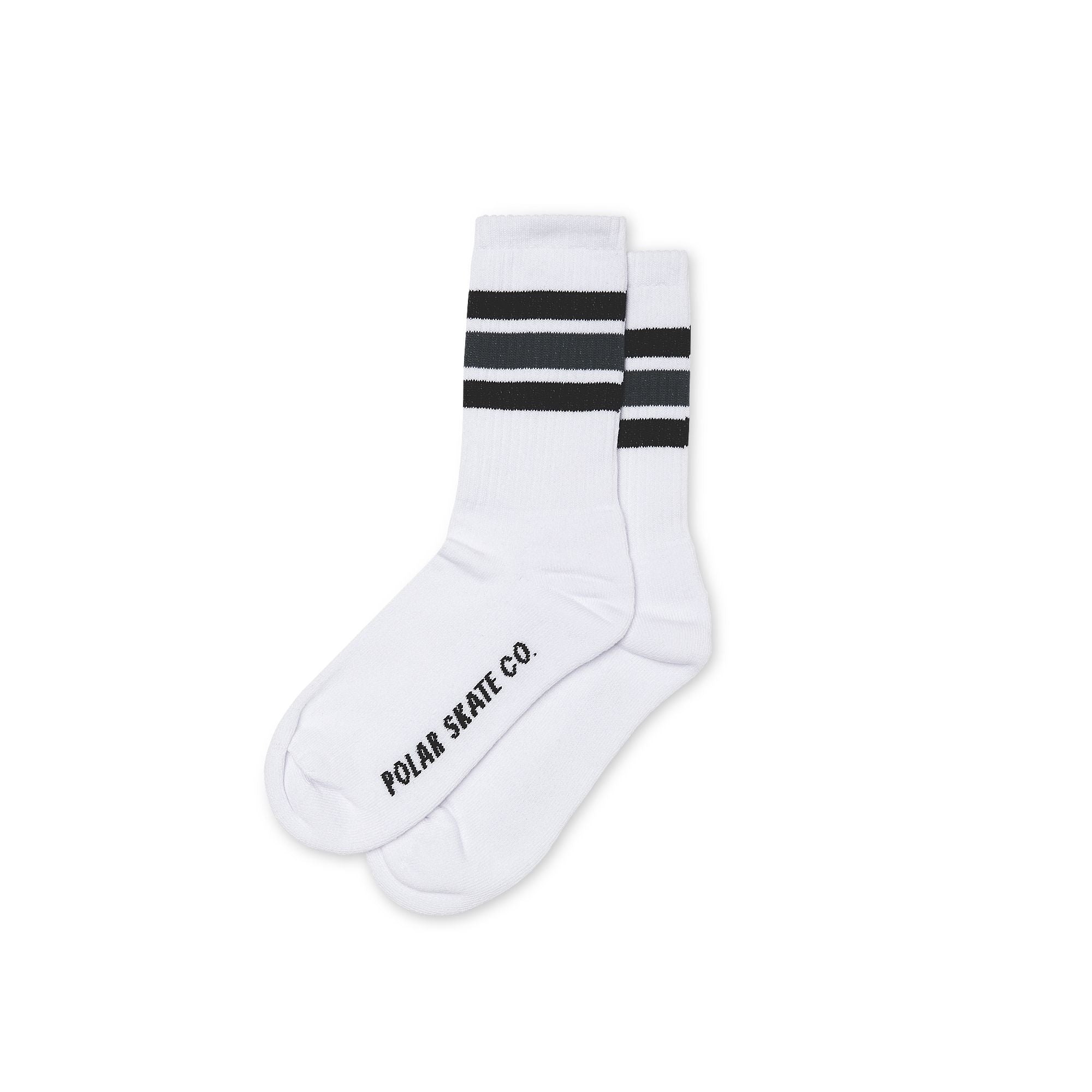 Polar Skate Co. - Stripe Socks White / Black / Grey