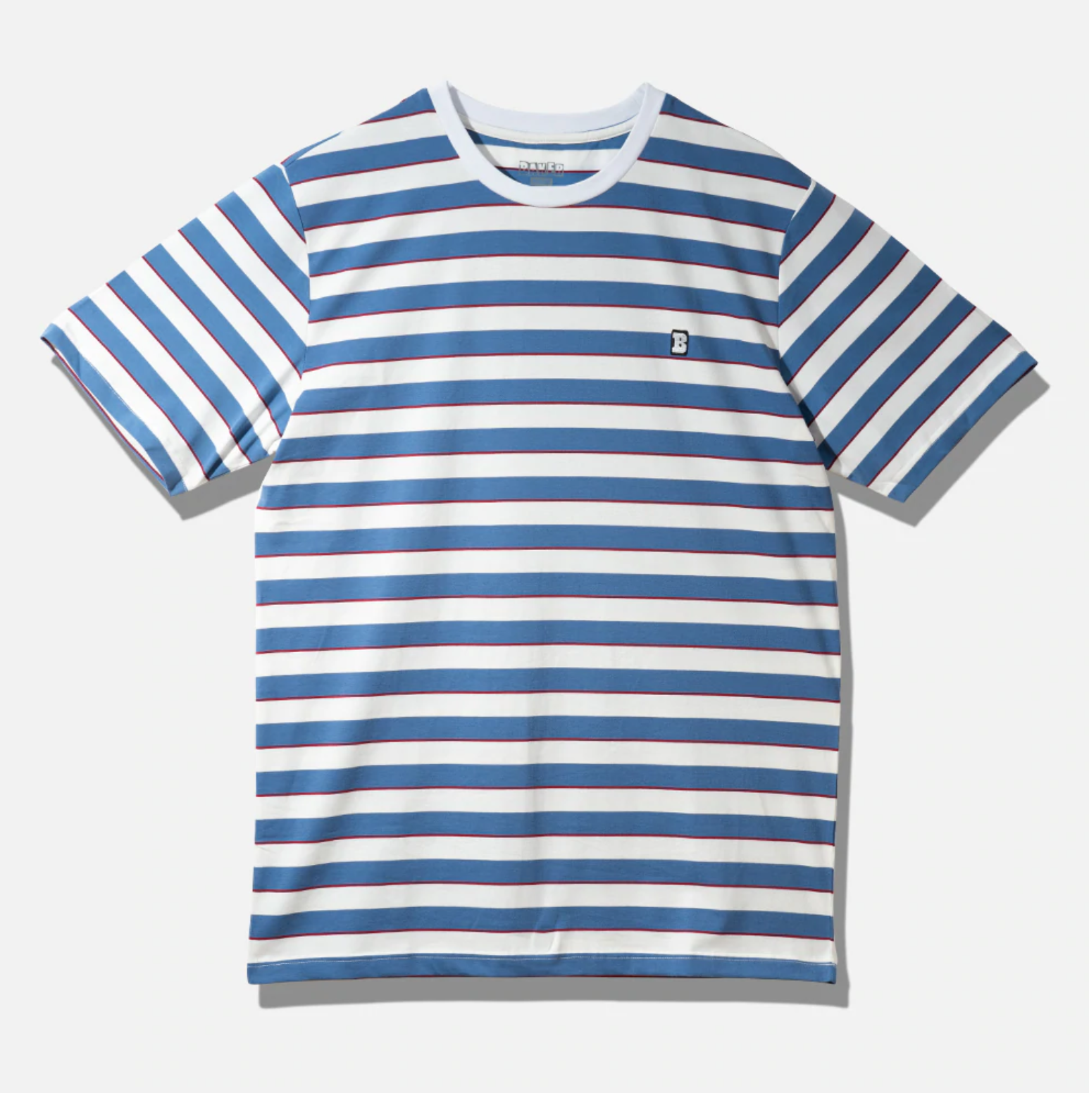 Baker Skateboards - Capital B Stripe Tee - White/Blue