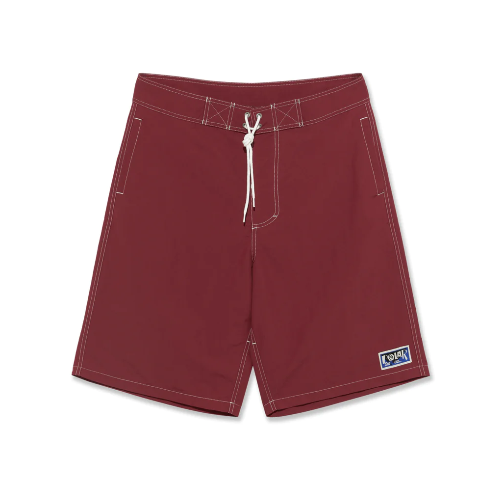 Polar Skate Co. - Spiral Surf Swim Shorts - Dark Red