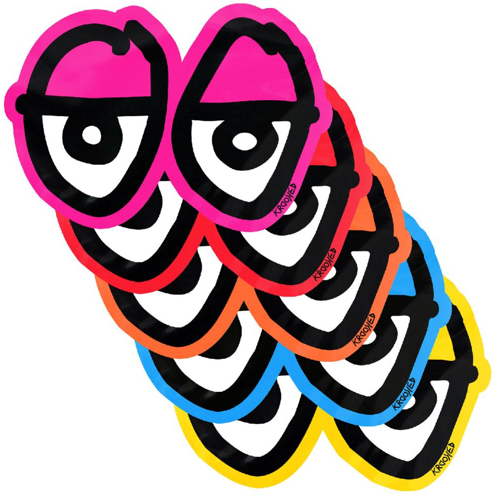 Krooked Skateboards - Eyes Diecut Sticker (Various Sizes)