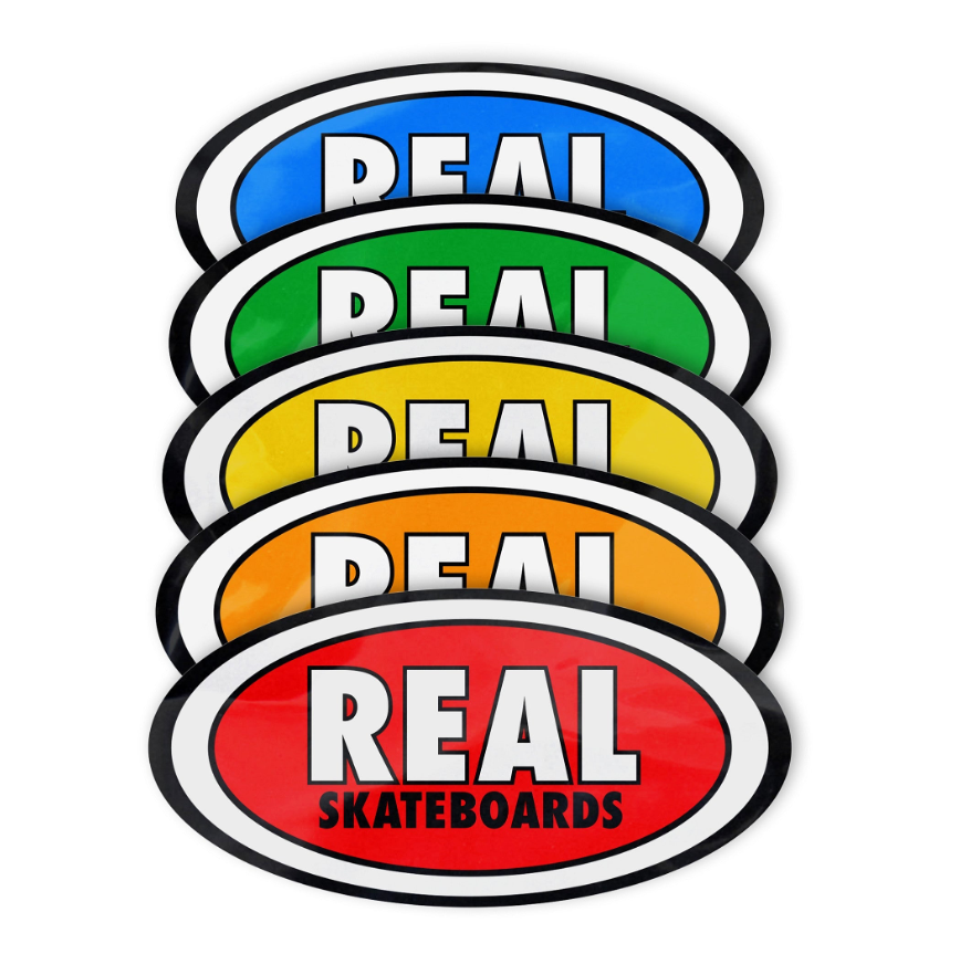 Real Skateboards - Staple Ovals Sticker (Various Sizes)