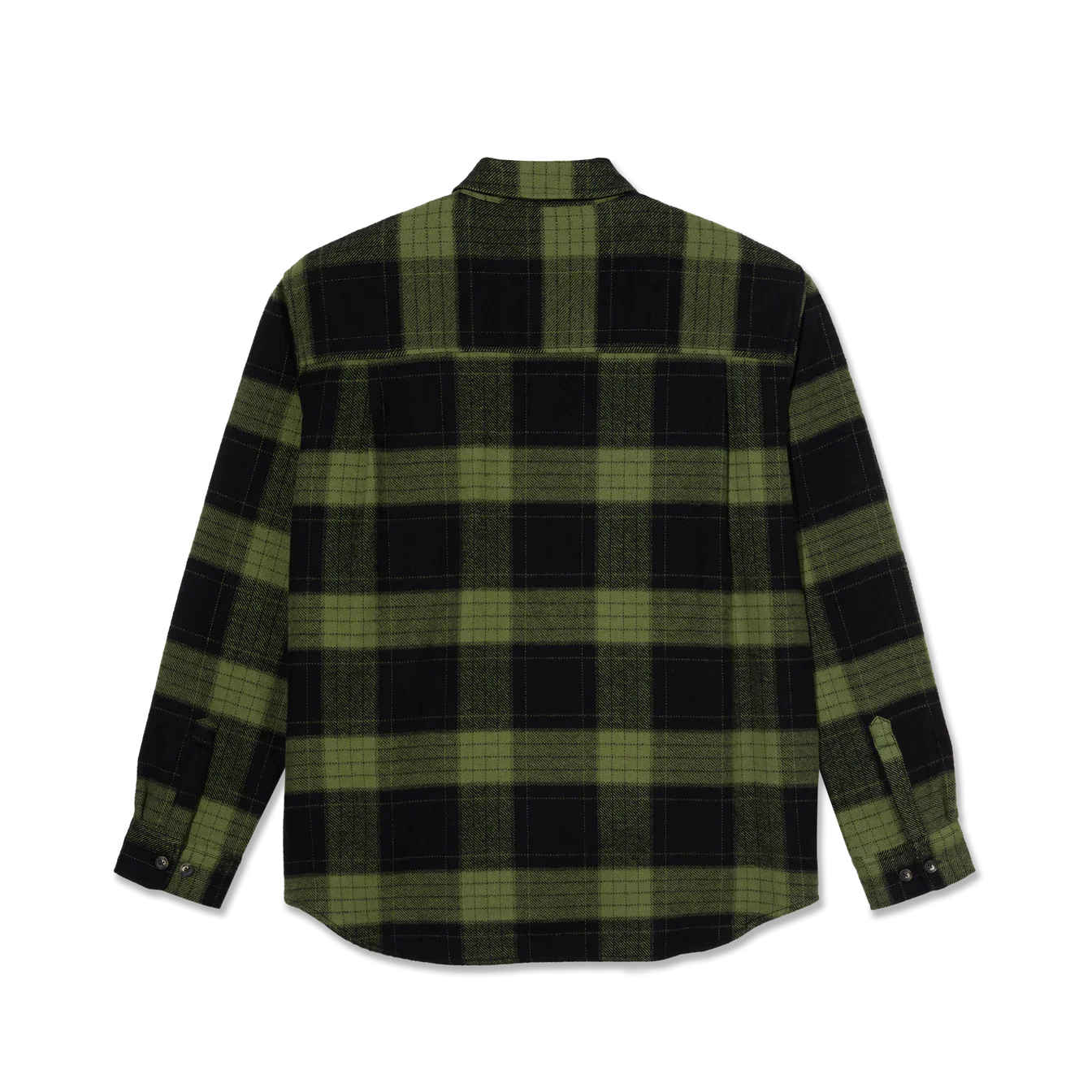 Polar Skate Co. - Mike LS Shirt Flannel - Black / Army Green