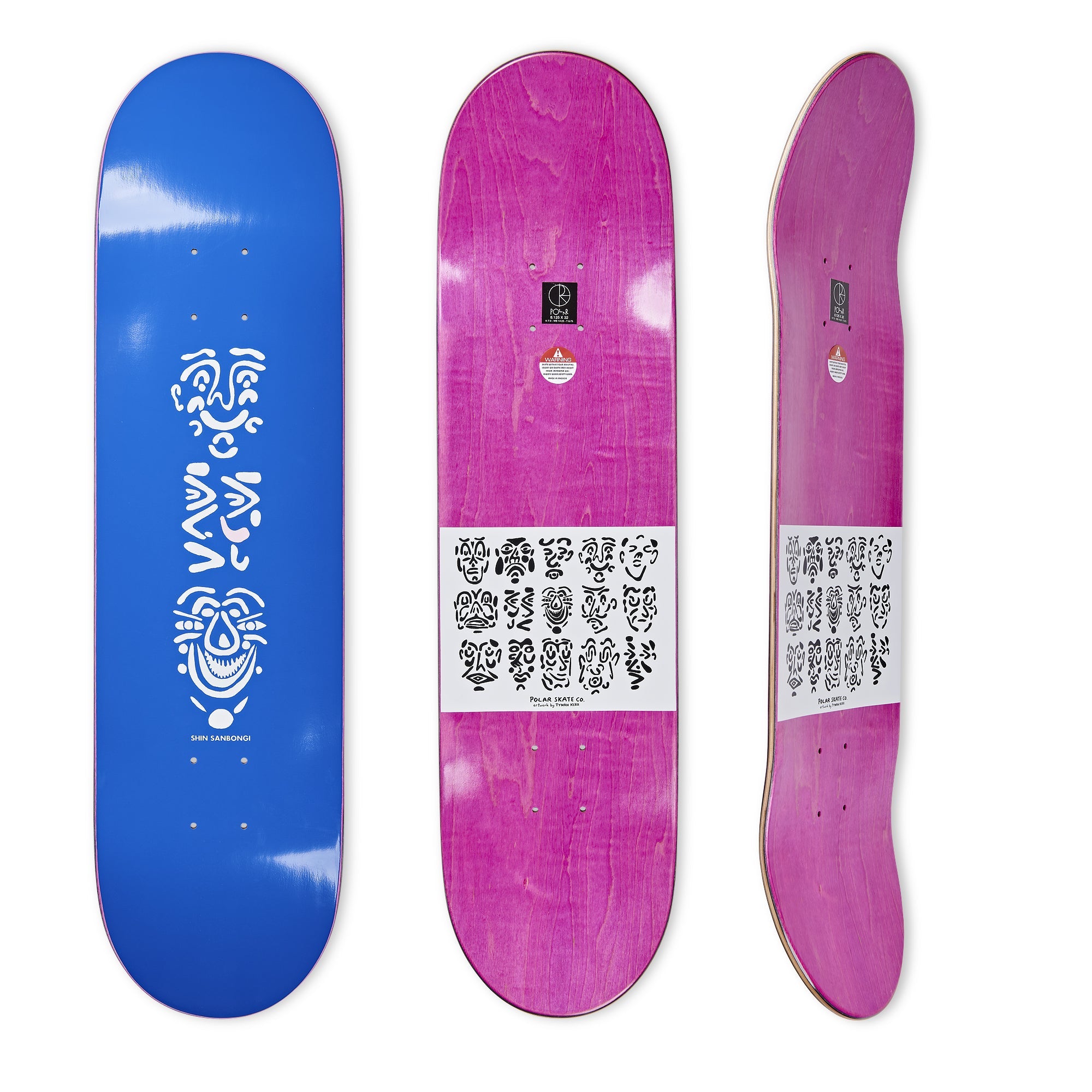 Polar Skate Co. - Shin Sanbongi - Faces Blue 8.125"