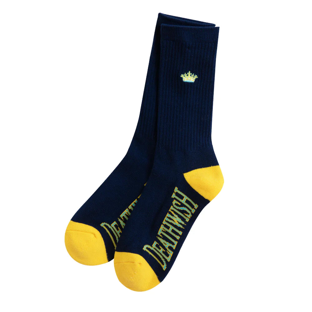 Deathwish Skateboards - Crown Socks - Navy