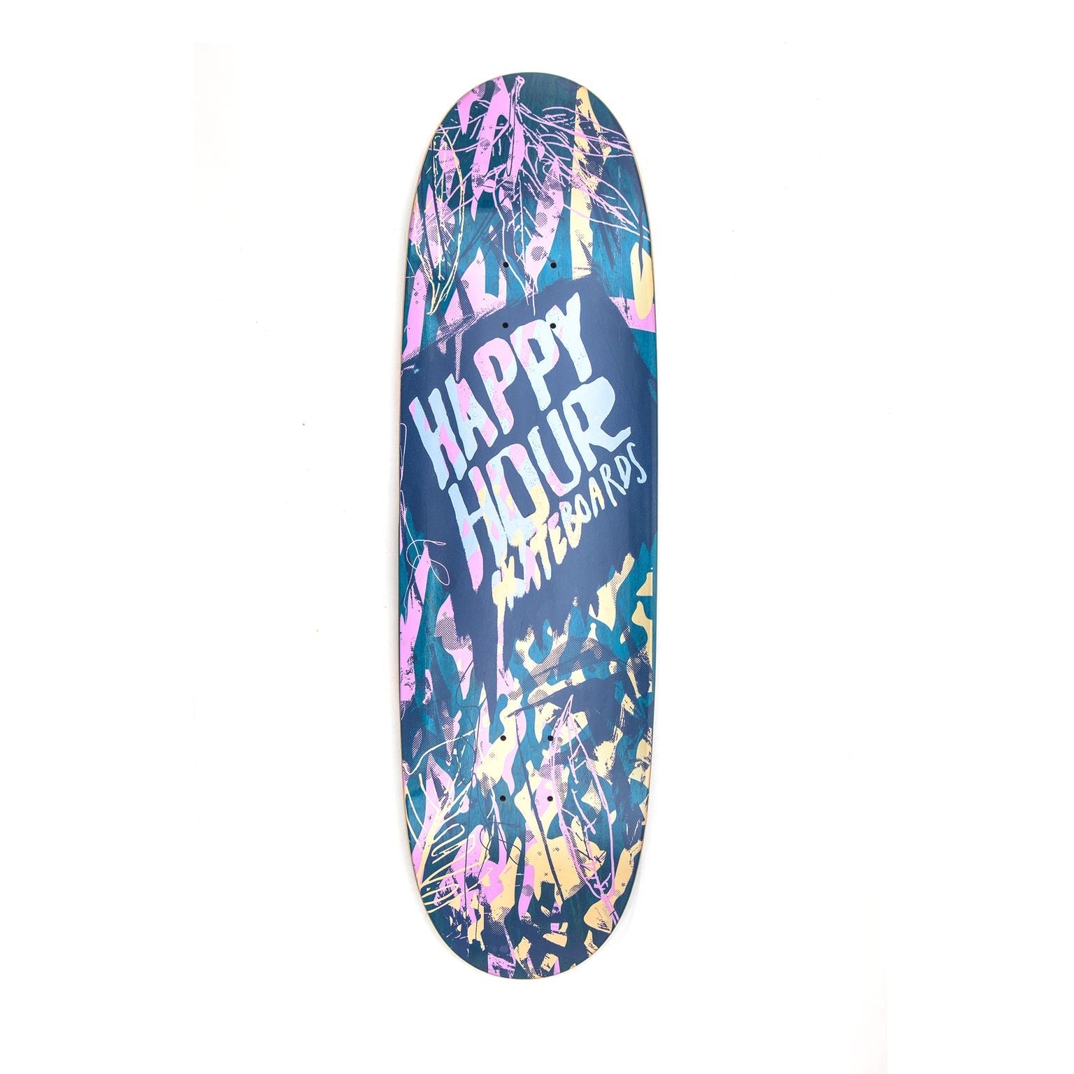 Happy Hour Skateboards - Drip Logo FOOTBALL SHAPE 9.0"